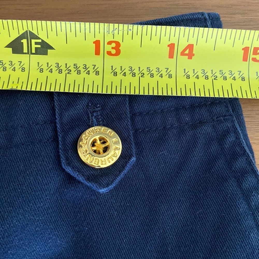Lauren Ralph Lauren Vintage navy blue Chino cuffed shorts size 8P - Picture 6 of 9
